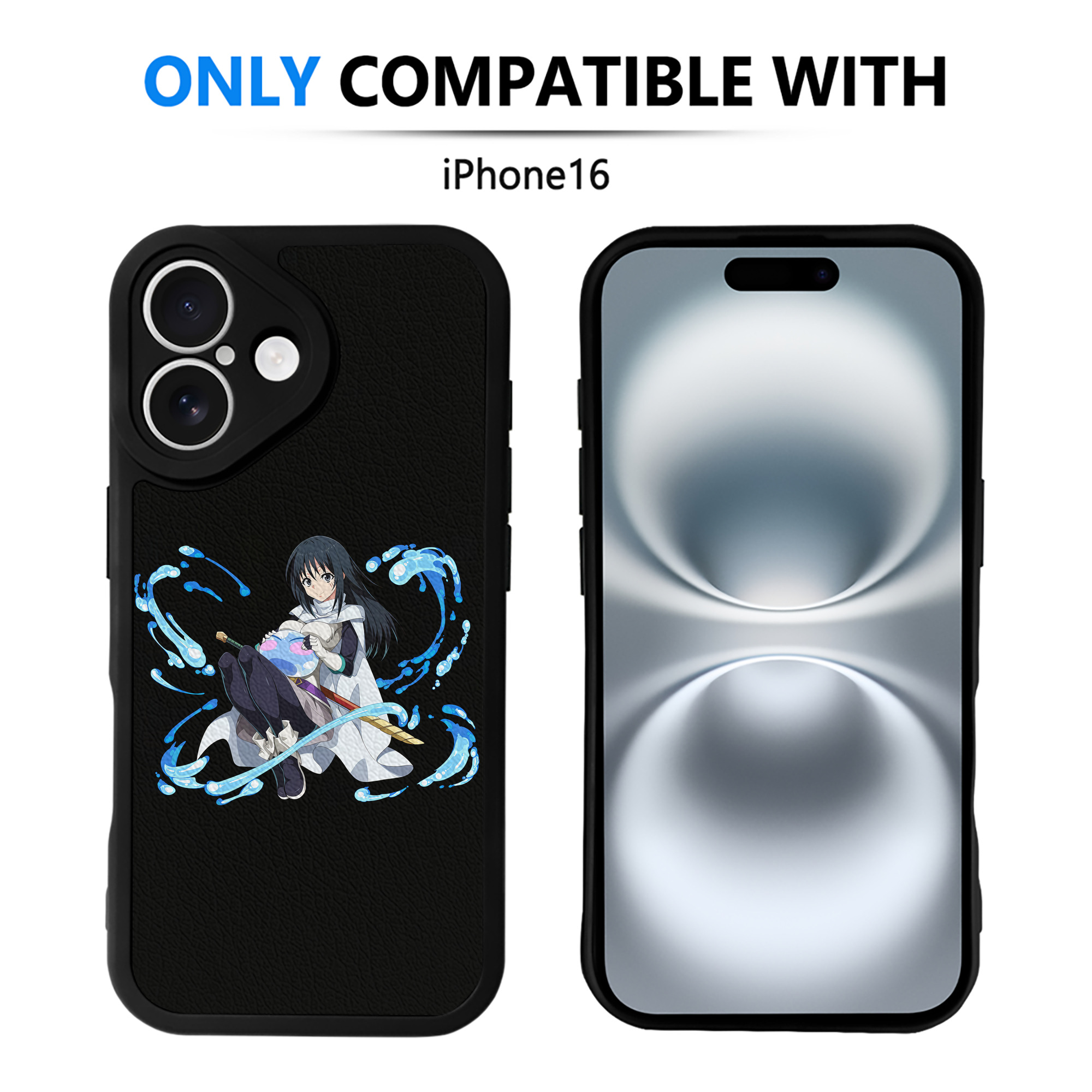 （画像用） 転スラ Regarding Reincarnated to Slime 【iPhone 16シリーズ対応】シリコンスマホケース（レザー調） 材質：シリコン